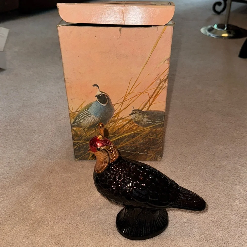 Avon vintage 1970s Quail Decanter with original box